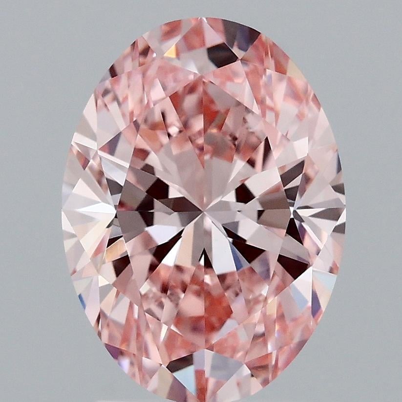 2.51 Ct. Fancy Intense Pink Oval Lab Grown Diamond