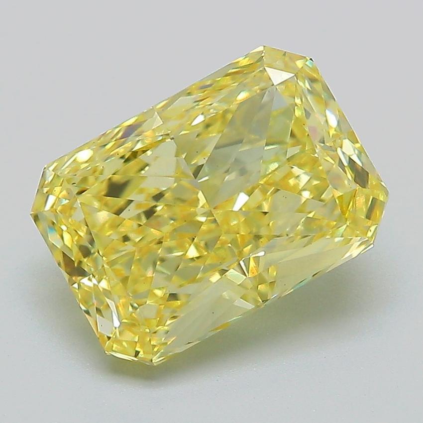 4.01 Ct. Fancy Vivid Yellow Radiant Lab Grown Diamond