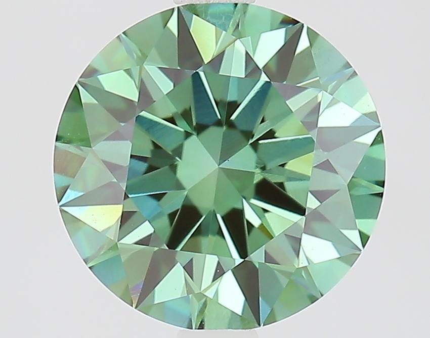 2.27 Ct. Fancy Vivid Green Round Lab Grown Diamond