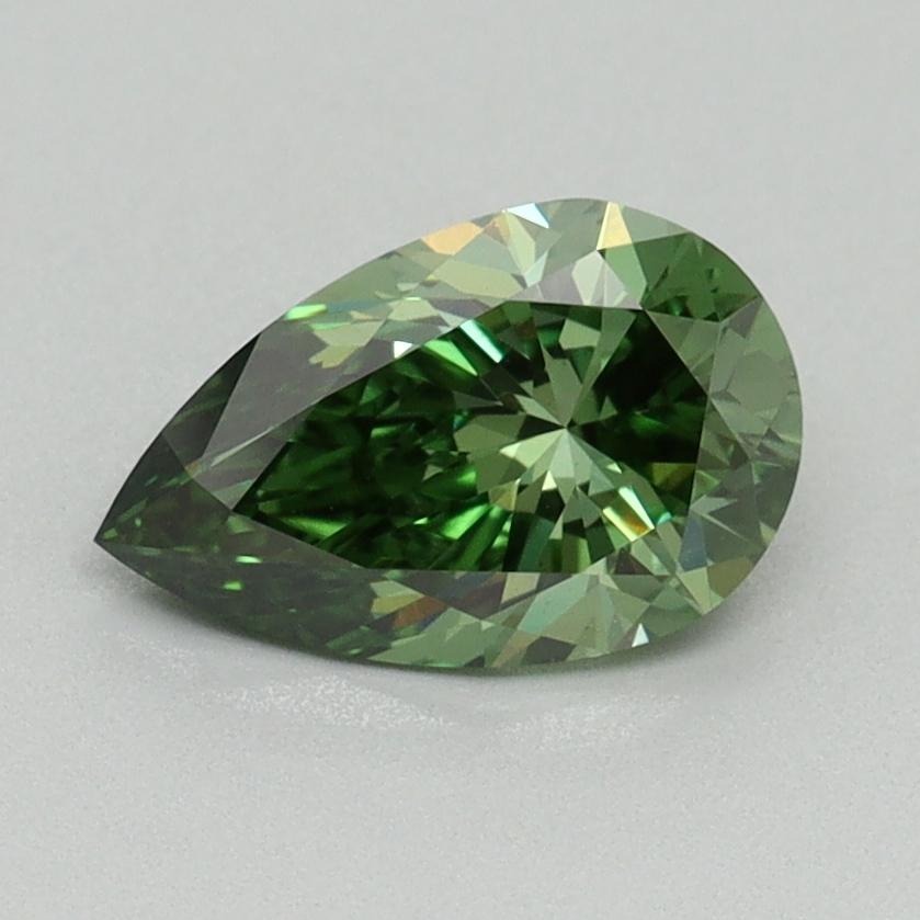 1.04 Ct. Fancy Vivid Green Pear Lab Grown Diamond