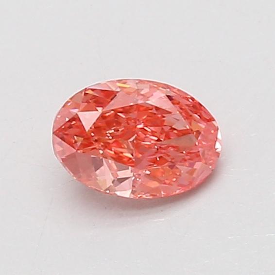 0.55 Ct. Fancy Vivid Pink Oval Lab Grown Diamond