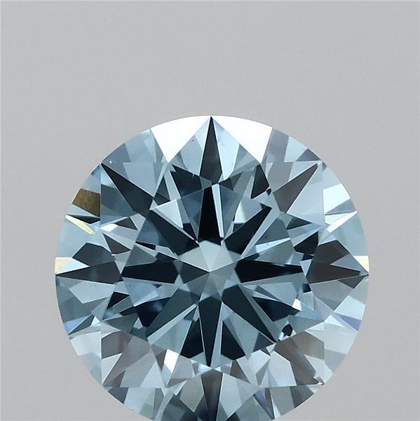 1.10 Ct. Fancy Vivid Blue Round Lab Grown Diamond