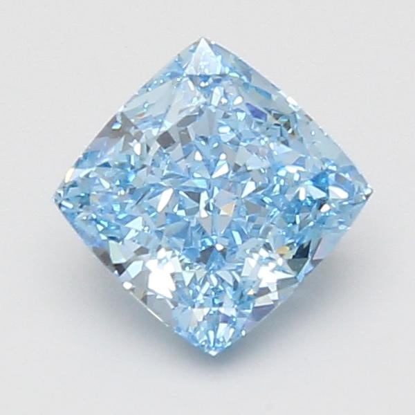 1.54 Ct. Fancy Vivid Blue Cushion Lab Grown Diamond