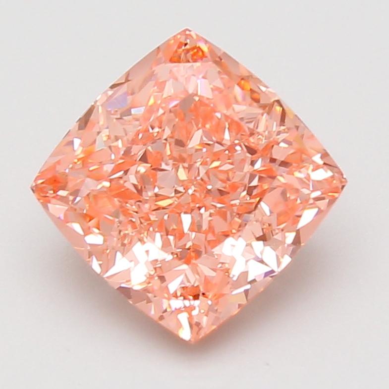 4.10 Ct. Fancy Vivid Pink Cushion Lab Grown Diamond