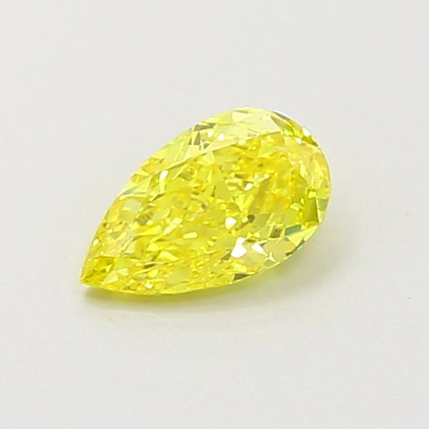 0.49 Ct. Fancy Vivid  Yellow Pear Lab Grown Diamond