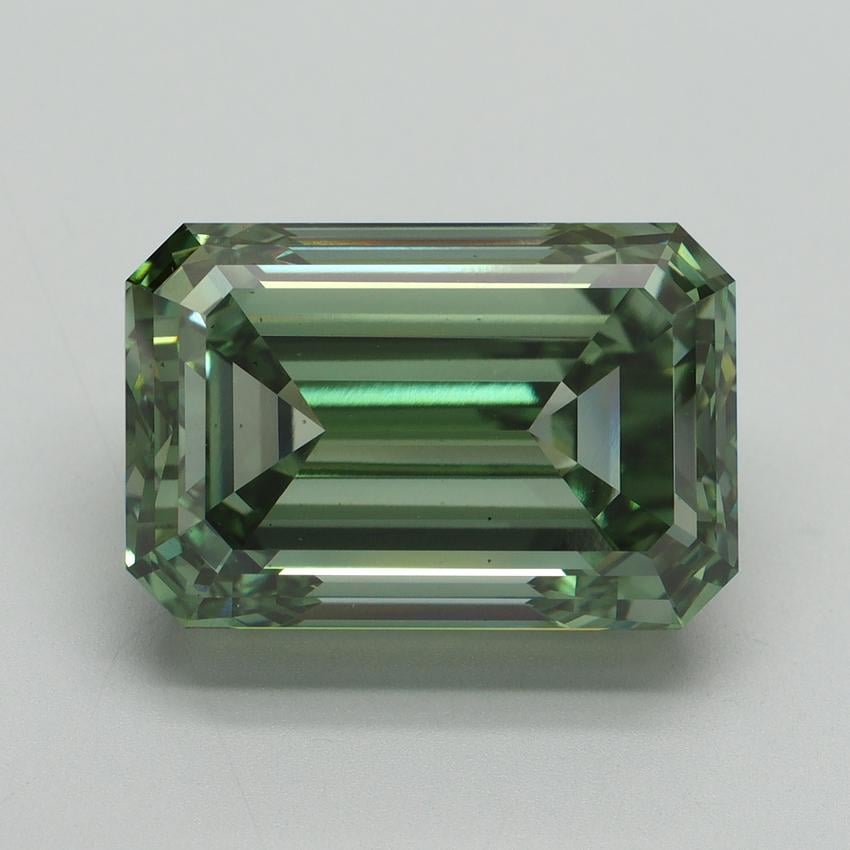 12.53 Ct. Fancy Vivid Pacific Green Emerald Lab Grown Diamond