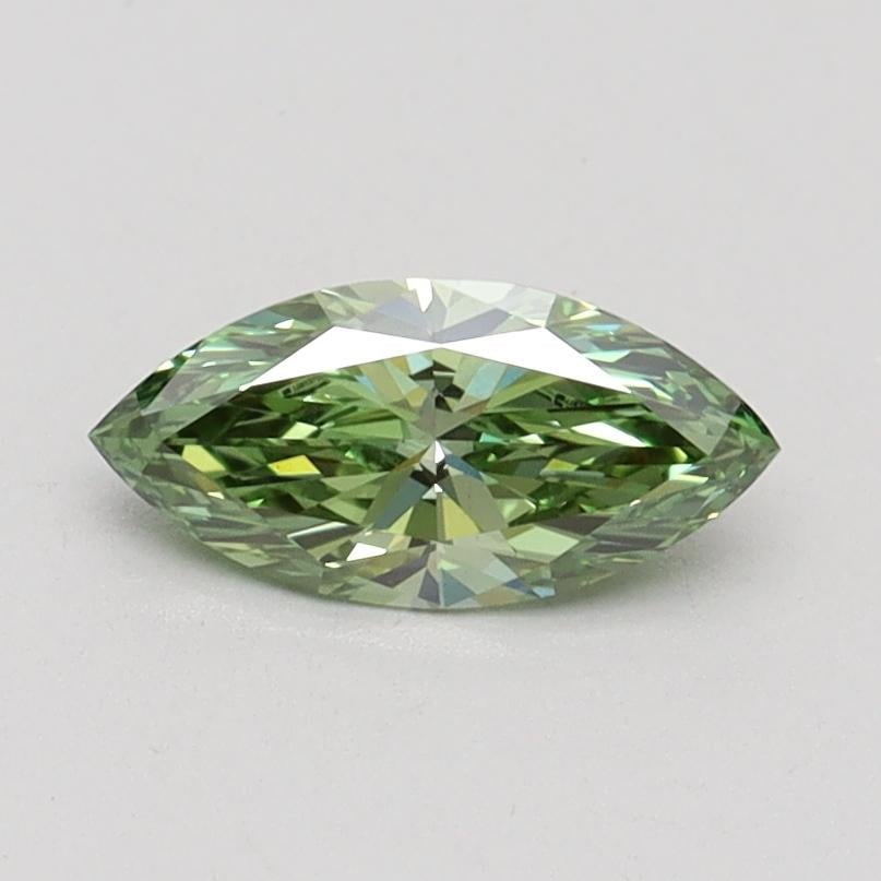 0.53 Ct. Fancy Vivid Green Marquise Lab Grown Diamond