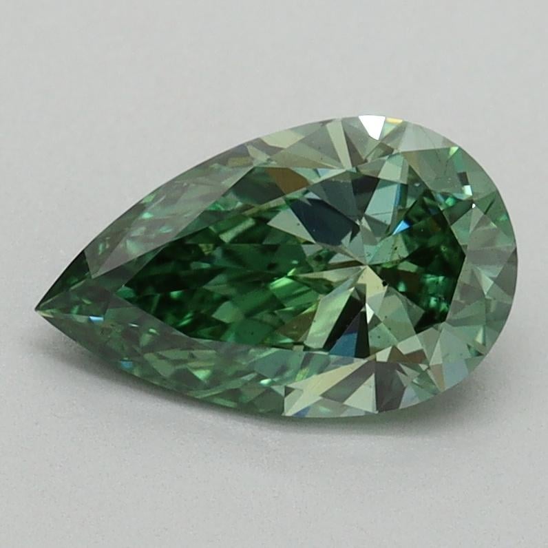 1.06 Ct. Fancy Vivid Green Pear Lab Grown Diamond