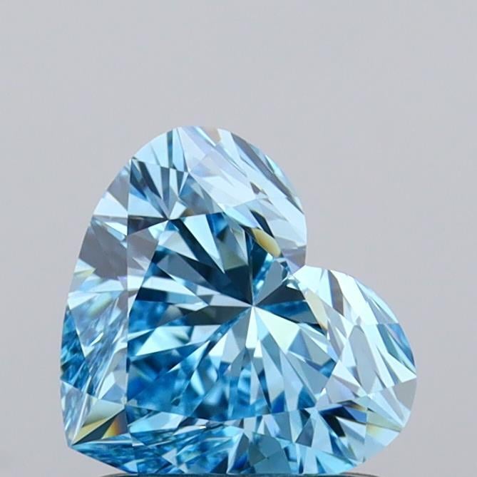 1.06 Ct. Fancy Vivid Blue Heart Lab Grown Diamond