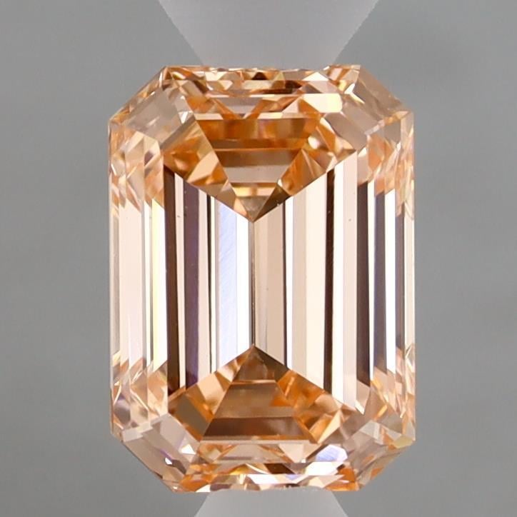 1.22 Ct. Fancy Vivid Orangy Pink Emerald Lab Grown Diamond