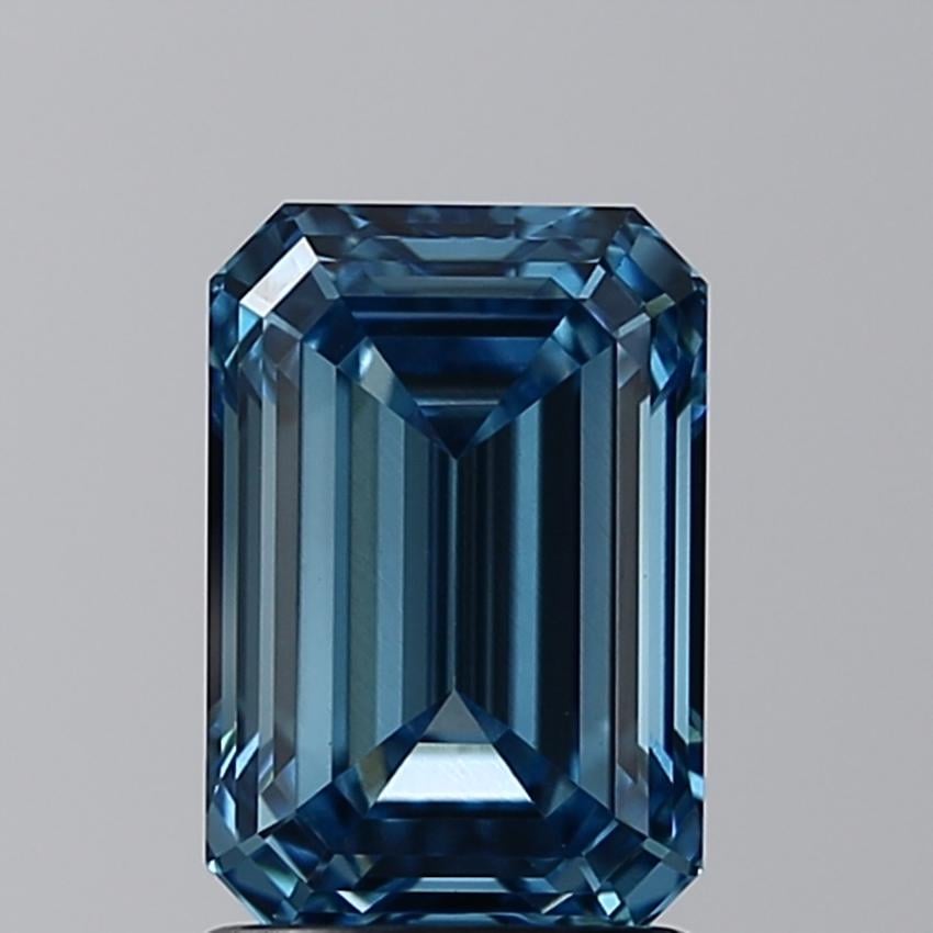 1.77 Ct. Fancy Vivid Blue Emerald Lab Grown Diamond
