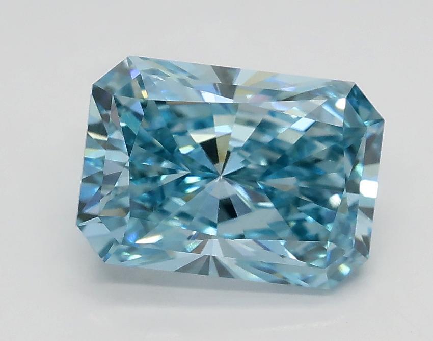 2.01 Ct. Fancy Vivid Blue Radiant Lab Grown Diamond