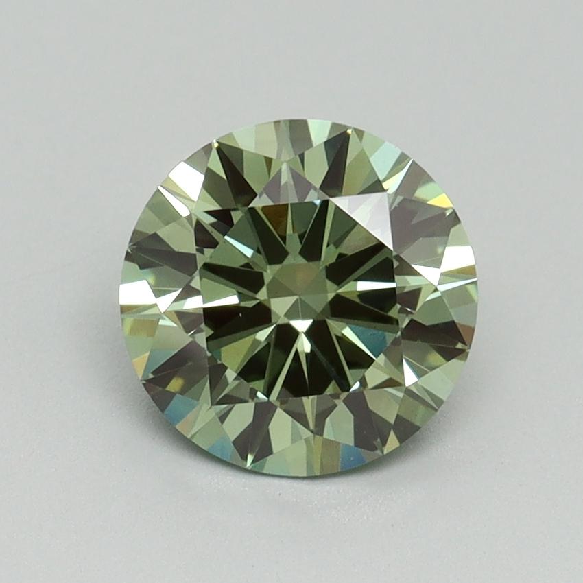1.41 Ct. Fancy Vivid Green Round Lab Grown Diamond