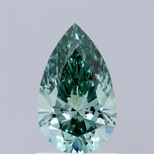 1.03 Ct. Fancy Vivid Green Pear Lab Grown Diamond