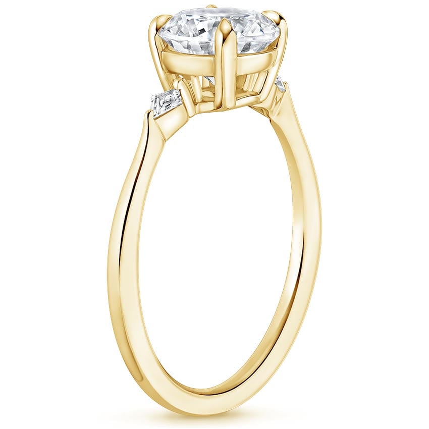 18K Yellow Gold Cometa Diamond Ring, large side view