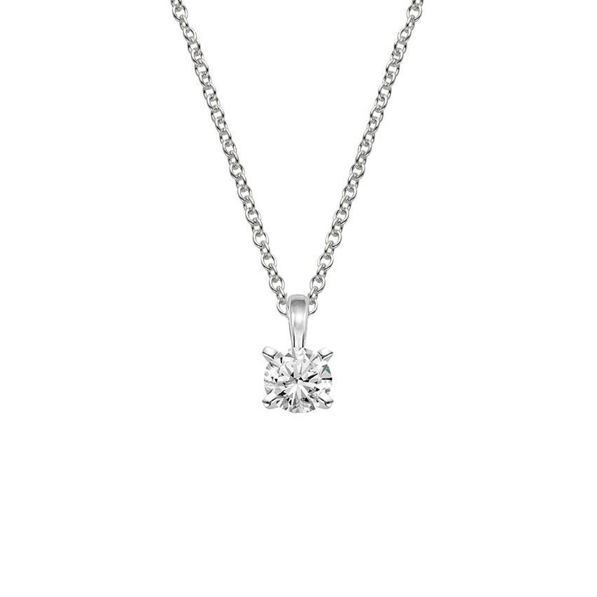  Four-Prong Diamond Necklace (1/2 ct. tw.) 