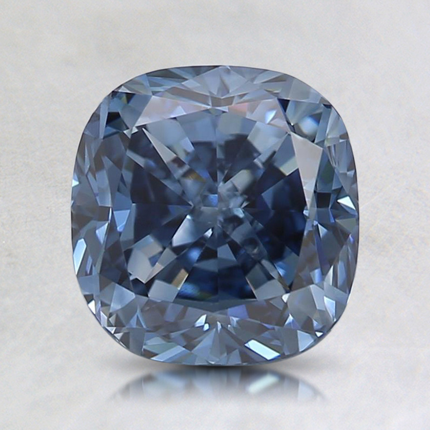 1.67 Ct. Fancy Vivid Blue Cushion Lab Grown Diamond