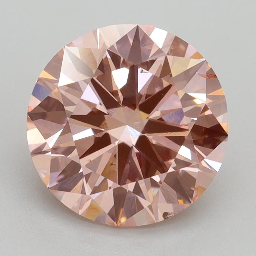 3.04 Ct. Fancy Intense Pink Round Lab Grown Diamond