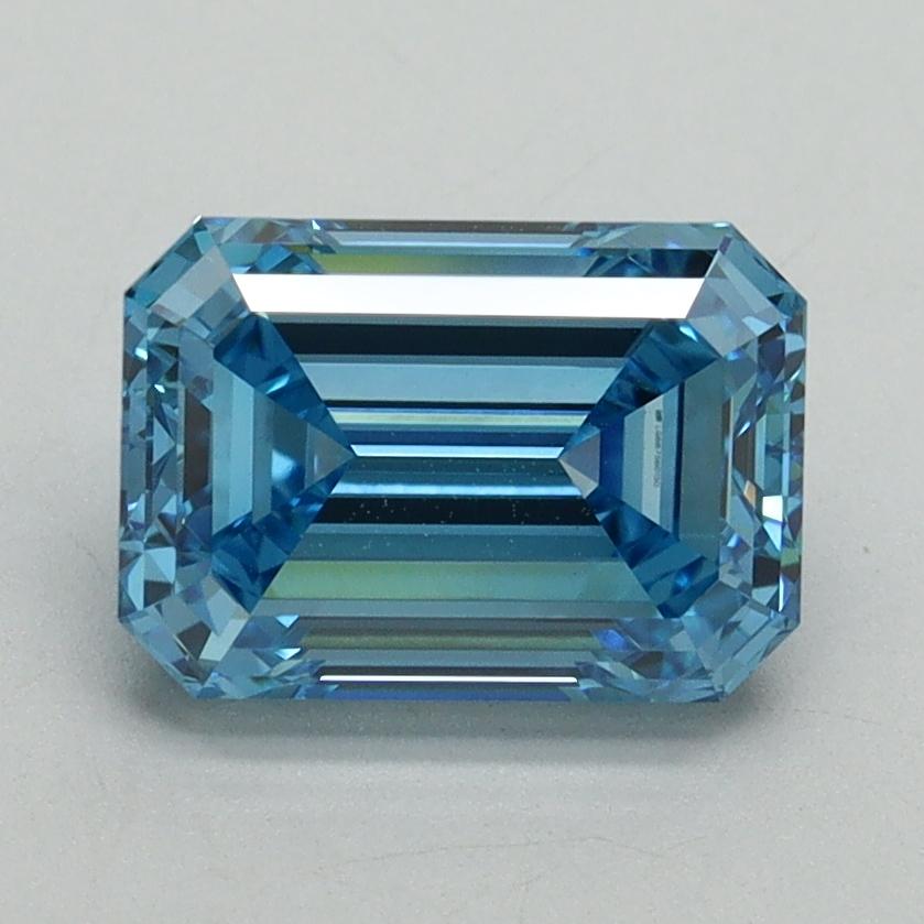 2.06 Ct. Fancy Vivid Blue Emerald Lab Grown Diamond