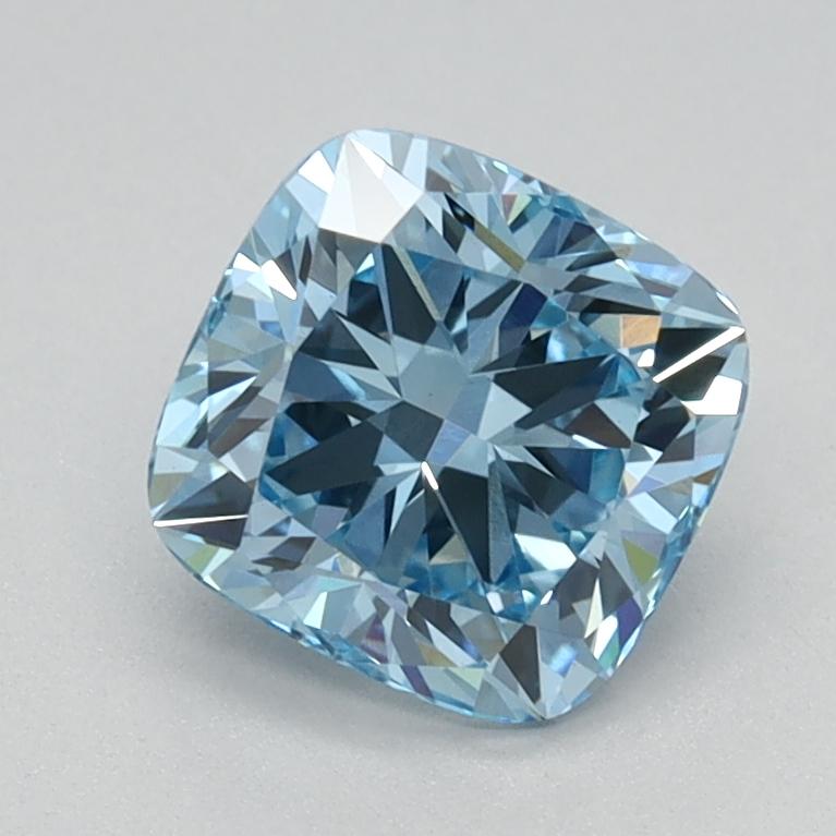1.07 Ct. Fancy Vivid Blue Cushion Lab Grown Diamond
