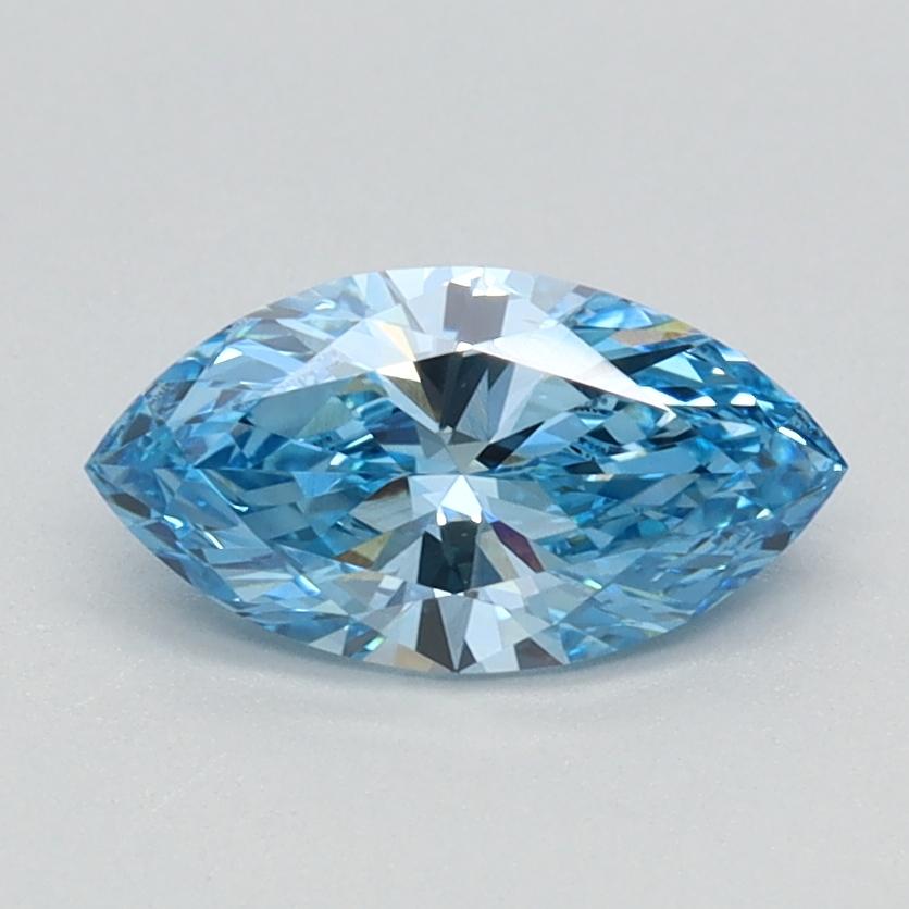 0.70 Ct. Fancy Vivid Blue Marquise Lab Grown Diamond