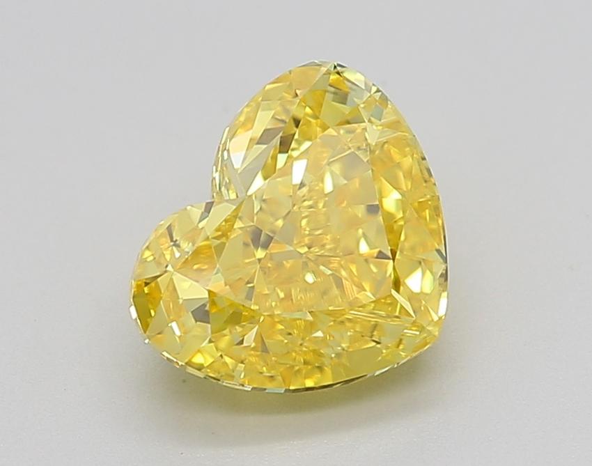 2.03 Ct. Fancy Vivid Yellow Heart Lab Grown Diamond