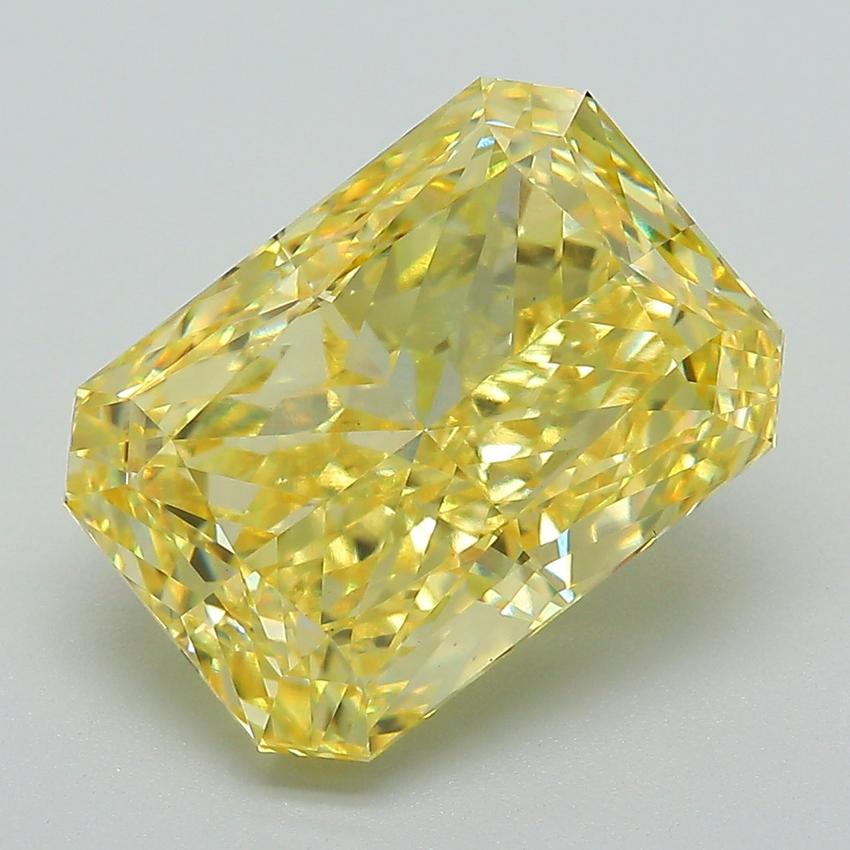 6.08 Ct. Fancy Vivid Yellow Radiant Lab Grown Diamond