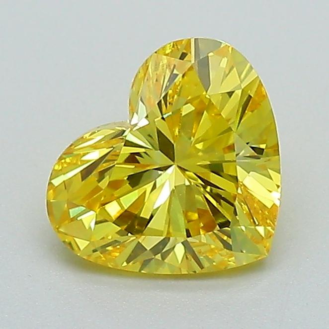 1.09 Ct. Fancy Vivid Yellow Heart Lab Grown Diamond