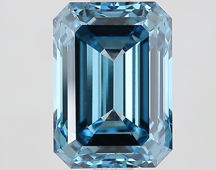 2.67 Ct. Fancy Vivid Blue Emerald Lab Grown Diamond