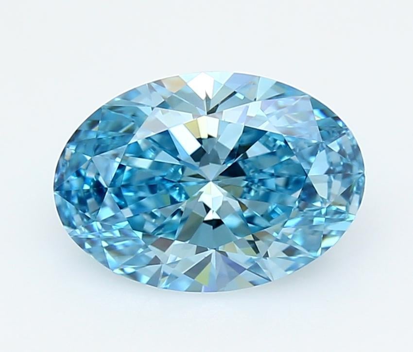 2.50 Ct. Fancy Vivid  Blue Oval Lab Grown Diamond