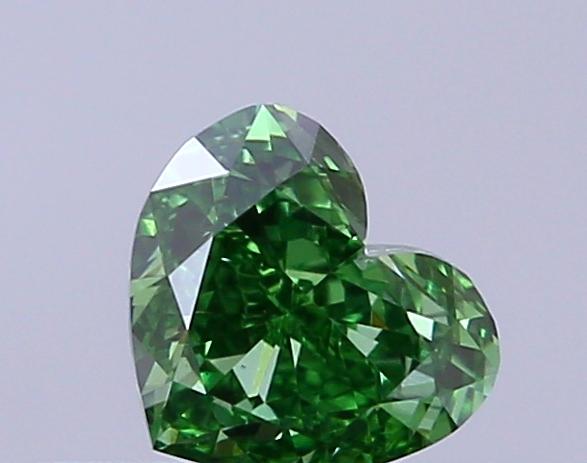 0.34 Ct. Fancy Vivid Green Heart Lab Grown Diamond