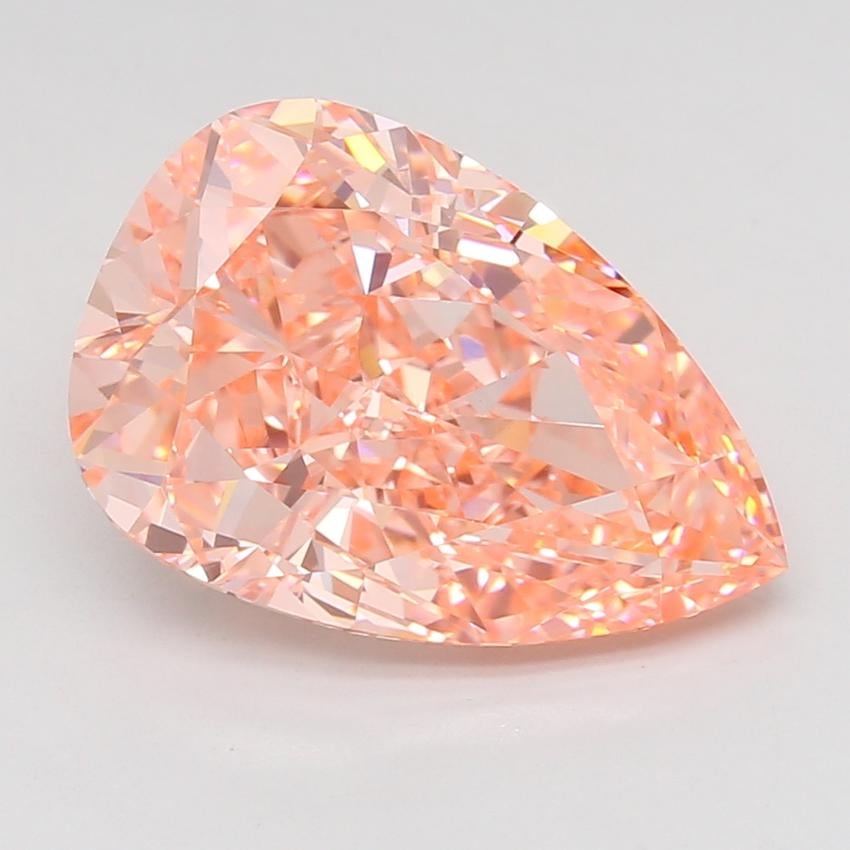 7.09 Ct. Fancy Vivid Pink Pear Lab Grown Diamond