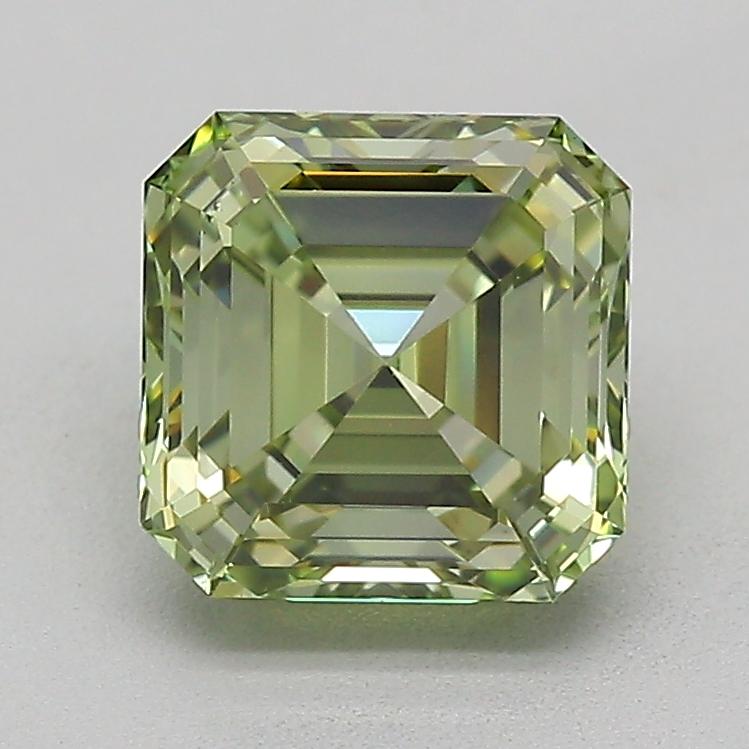 1.05 Ct. Fancy Intense  Green Asscher Lab Grown Diamond