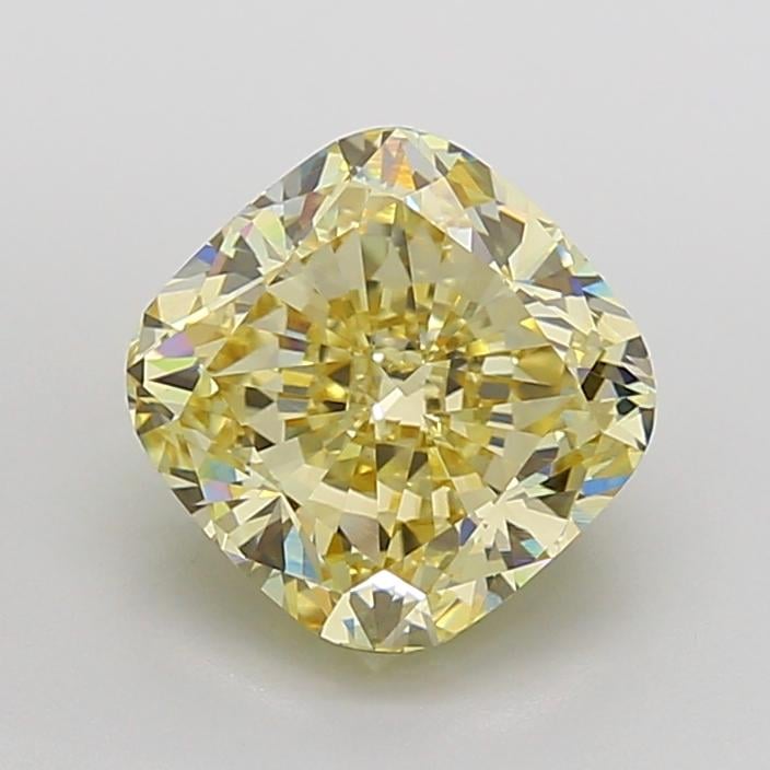 3.01 Ct. Fancy None Yellow Cushion Lab Grown Diamond