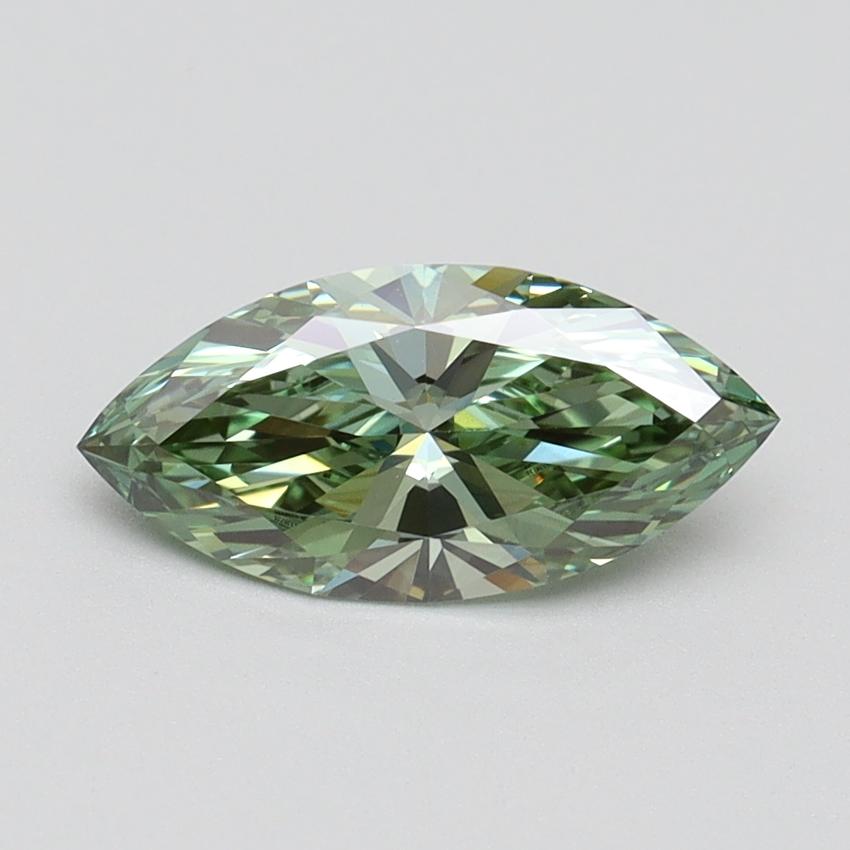 1.00 Ct. Fancy Vivid Green Marquise Lab Grown Diamond