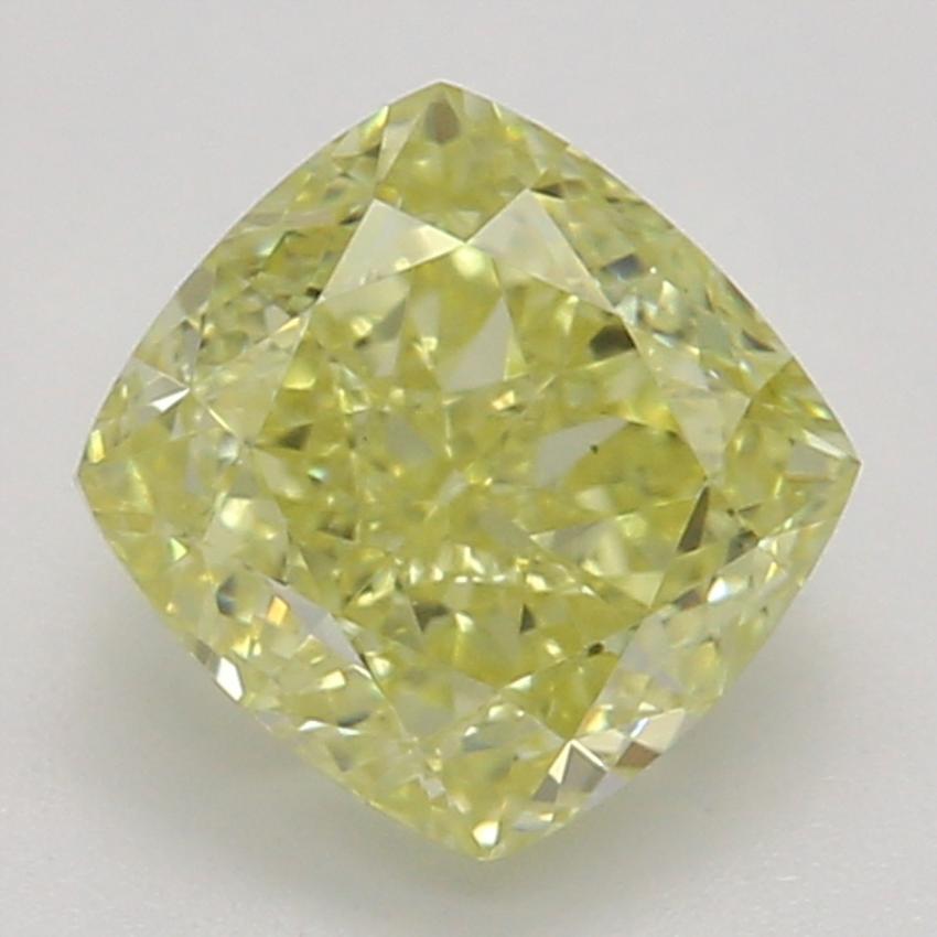 0.70 Ct. Fancy Intense Yellow Cushion Diamond