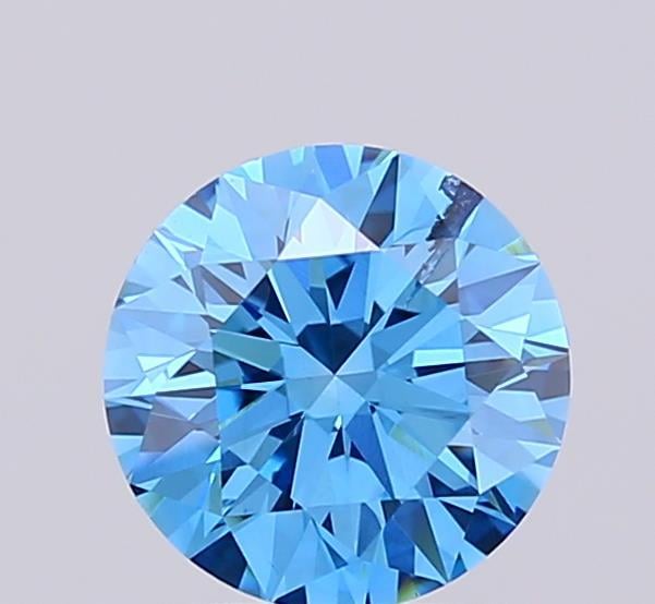 1.52 Ct. Fancy Vivid  Blue Round Lab Grown Diamond