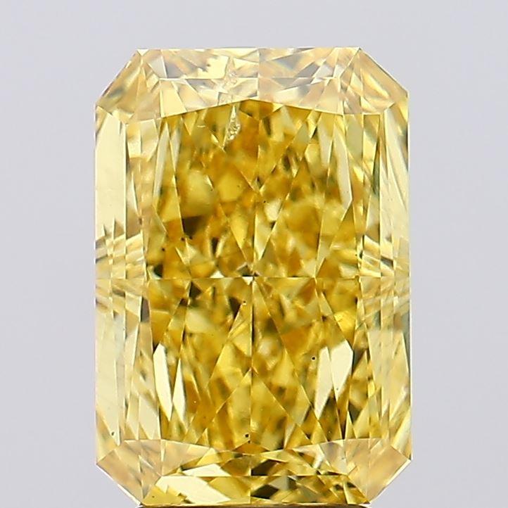 4.50 Ct. Fancy Vivid  Yellow Radiant Lab Grown Diamond