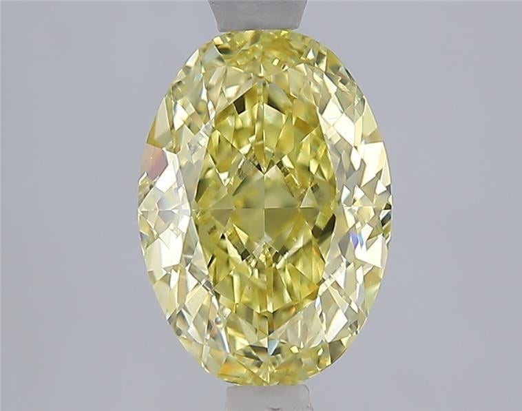 2.59 Ct. Fancy Intense  Yellow Oval Lab Grown Diamond