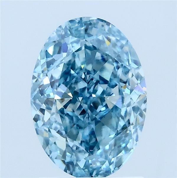 2.07 Ct. Fancy Vivid Blue Oval Lab Grown Diamond
