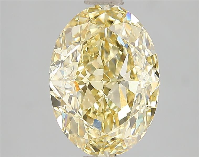 3.09 Ct. Fancy Vivid Yellow Oval Lab Grown Diamond