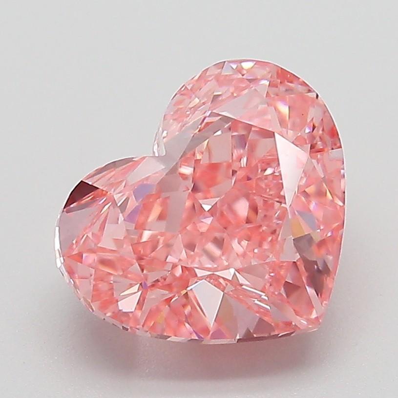 3.08 Ct. Fancy Vivid Pink Heart Lab Grown Diamond