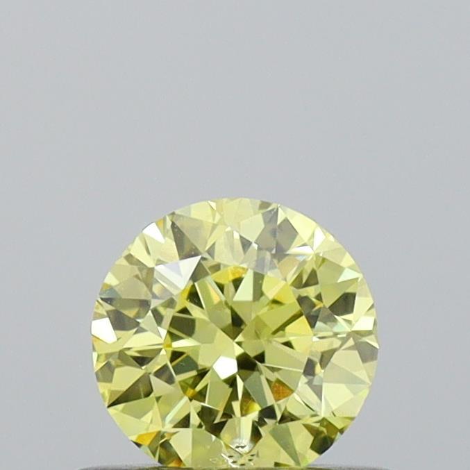 0.42 Ct. Fancy Yellow Round Lab Grown Diamond