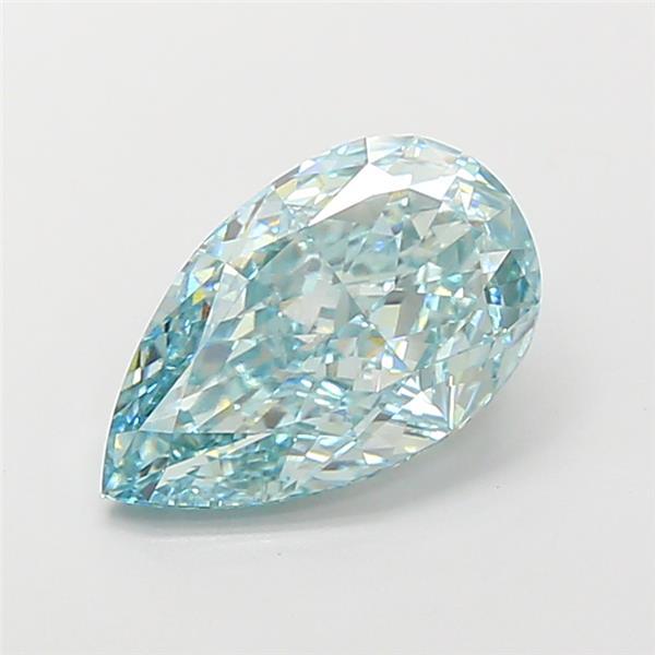 3.53 Ct. Fancy Vivid Blue Pear Lab Grown Diamond