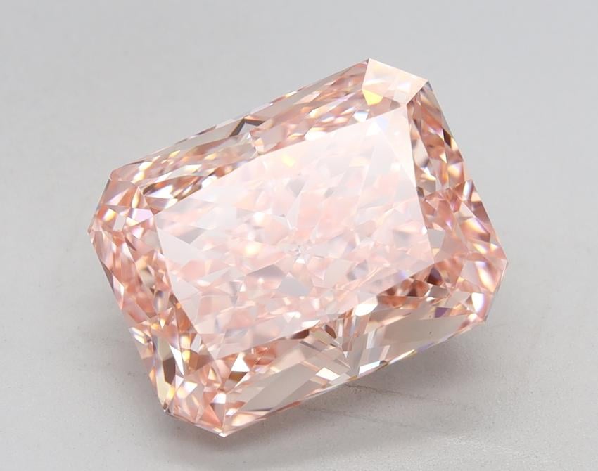 4.22 Ct. Fancy Vivid Pink Radiant Lab Grown Diamond
