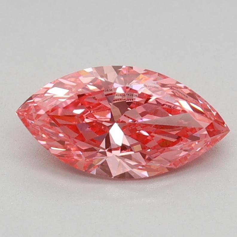 0.62 Ct. Fancy Vivid Pink Marquise Lab Grown Diamond
