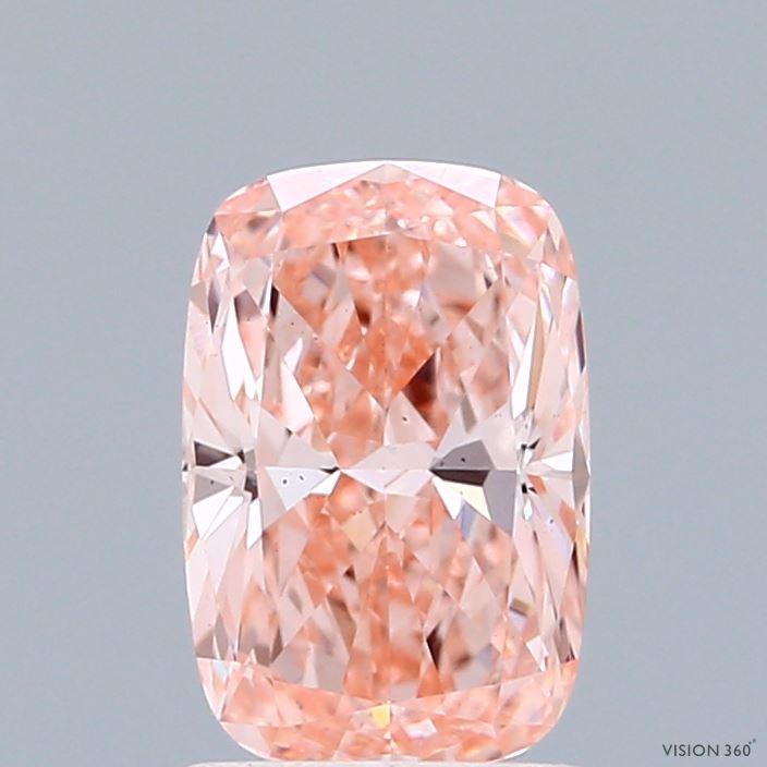 1.50 Ct. Fancy Vivid Pink Cushion Lab Grown Diamond