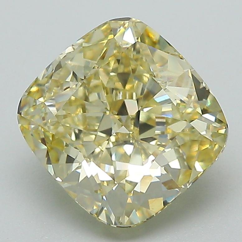 3.10 Ct. Fancy Yellow Cushion Lab Grown Diamond