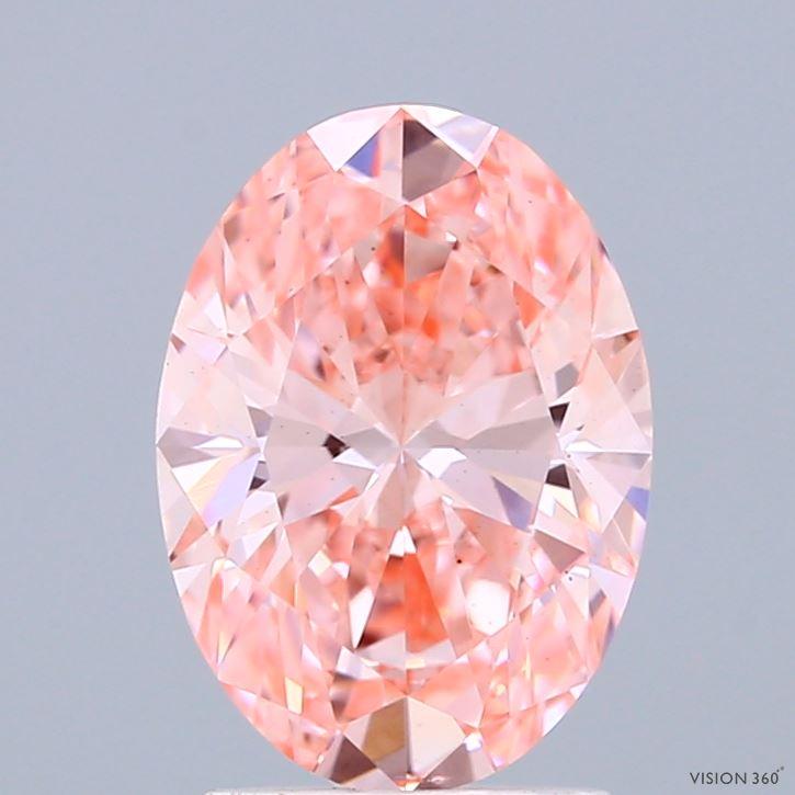 2.04 Ct. Fancy Vivid Pink Oval Lab Grown Diamond