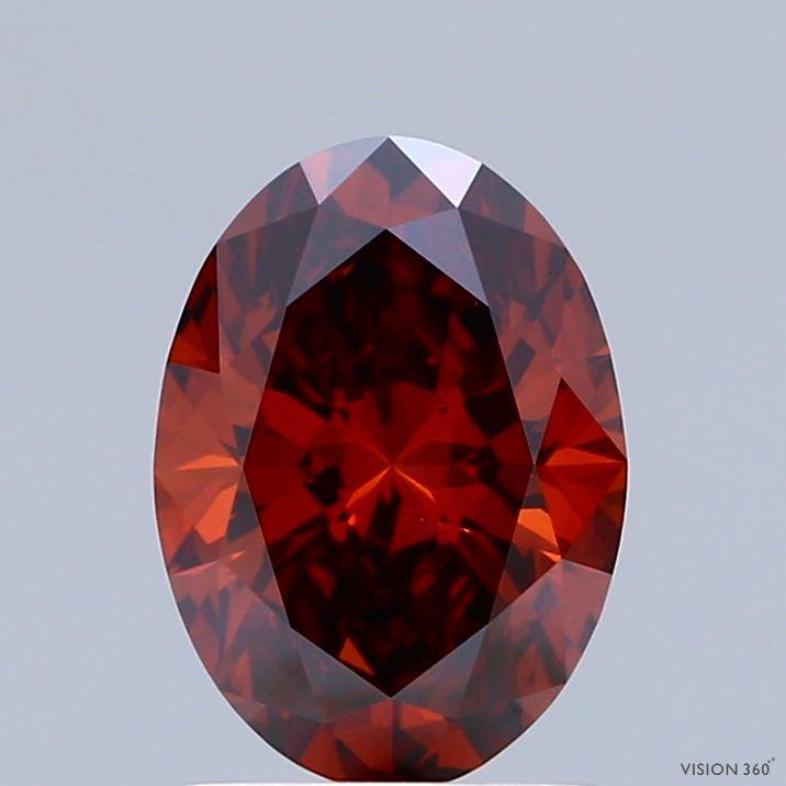 1.52 Ct. Fancy Deep Orange Oval Lab Grown Diamond